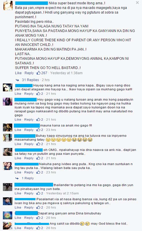 Netizens Reaction on Facebook over the maltreating of a Thai father for his son