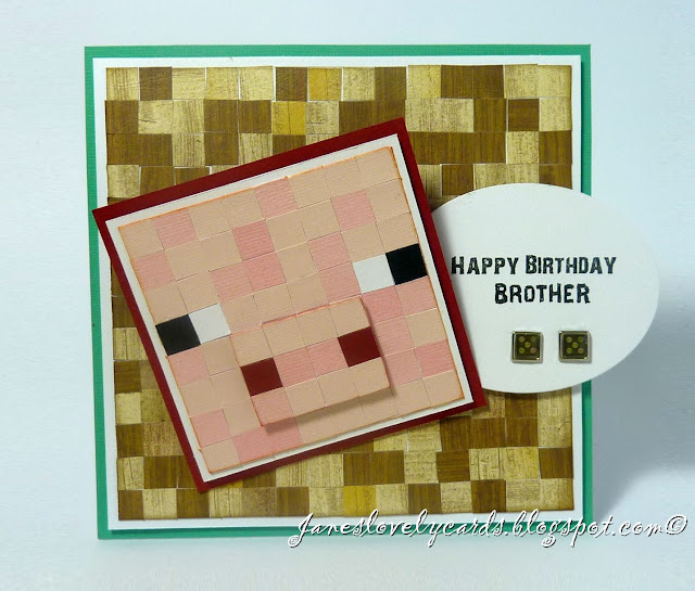 janes lovely cards minecraft birthday card
