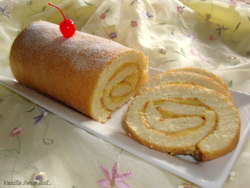 Sailaja Kitchen...A site for all food lovers! Vanilla Swiss Roll