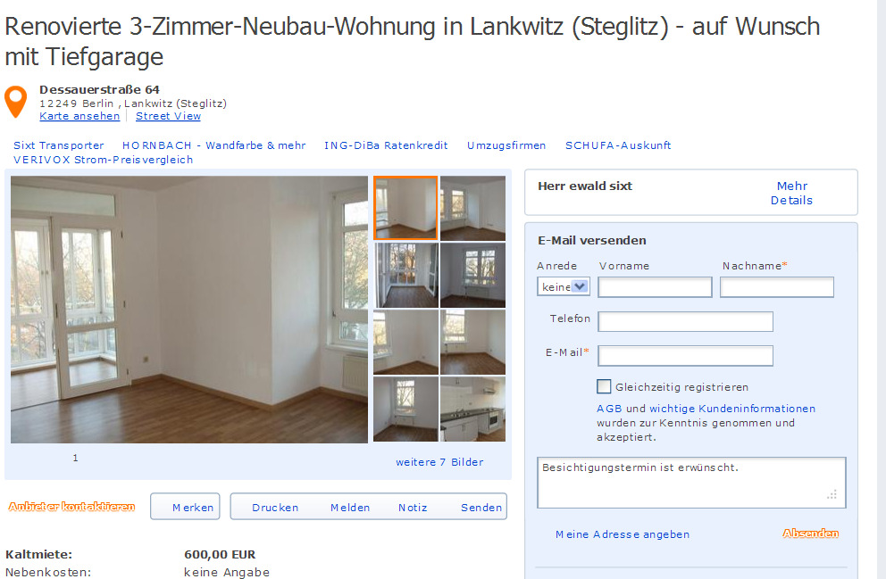 Wohnung Steglitz Wohnung Steglitz