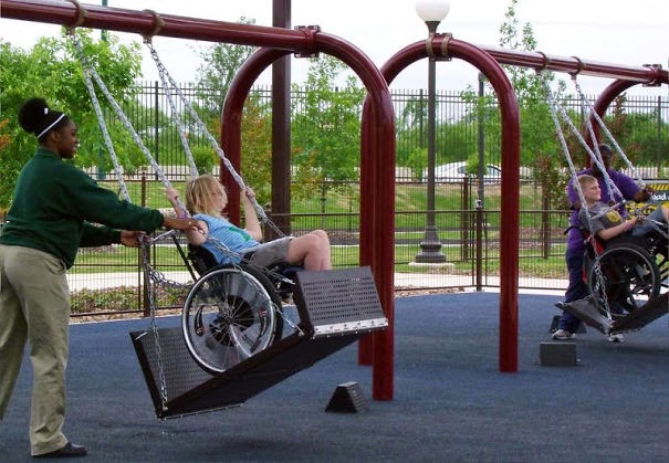 20+ Photos That Will Restore Your Faith In Humanity - People Built Swings For Children In Wheelchairs