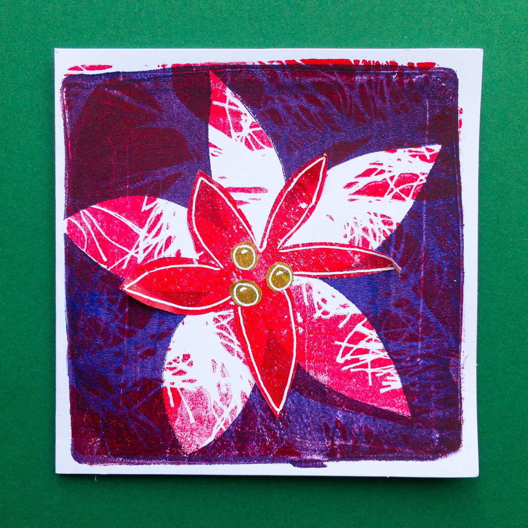 poinsettia card