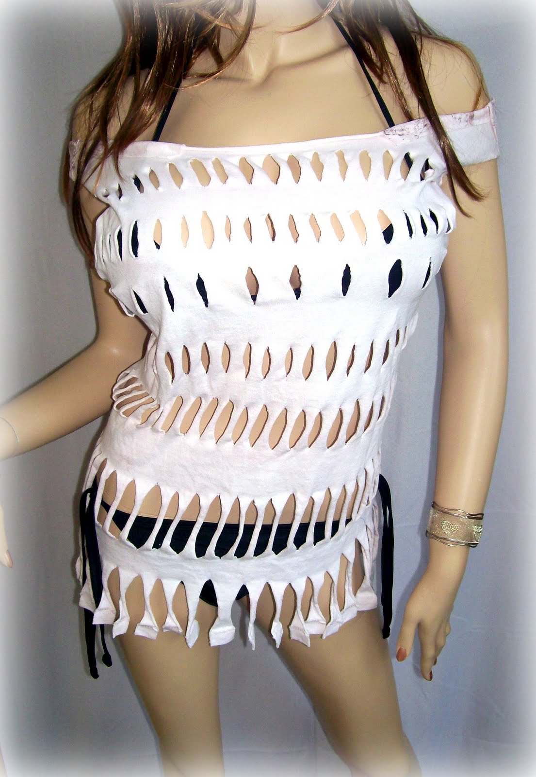 DIY Dovinea Style Easy Fashion And Style How Tos DIY TShirt Swim CoverUp