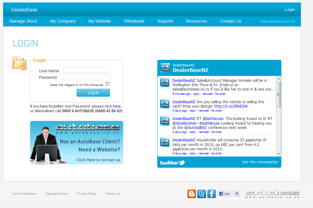 AutoBase AutoBase Dealer Services site DealerBase