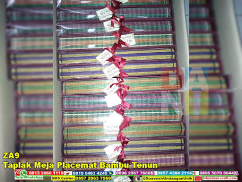 jual Taplak Meja Placemat Bambu Tenun