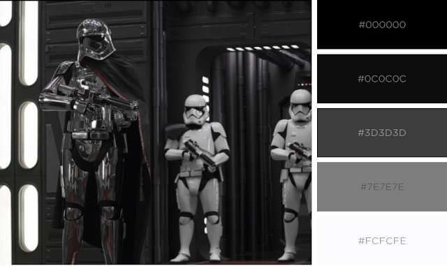 Paleta de cores do filme Star Wars - Os Últimos Jedi Paleta de cores do filme Star Wars - Os Últimos Jedi