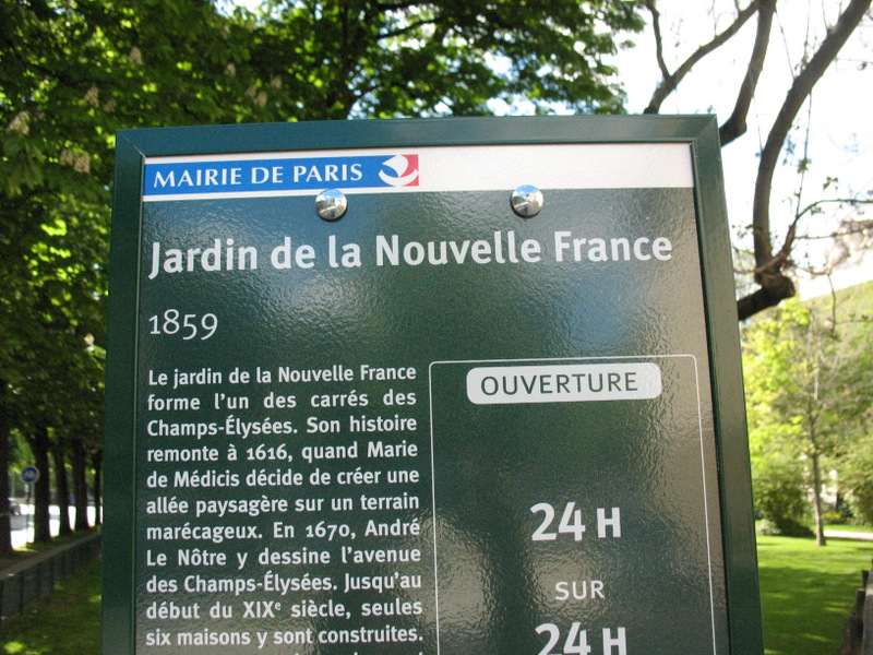 Jardin de la Nouvelle France...