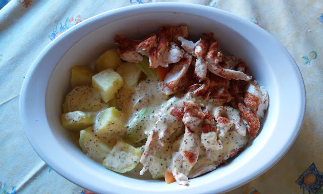 Pollo Con Salsa Suprema Y Patatas Al Vapor  En Thermomix
