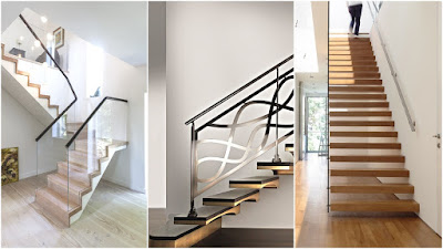 glass stairs design for modern two story homes