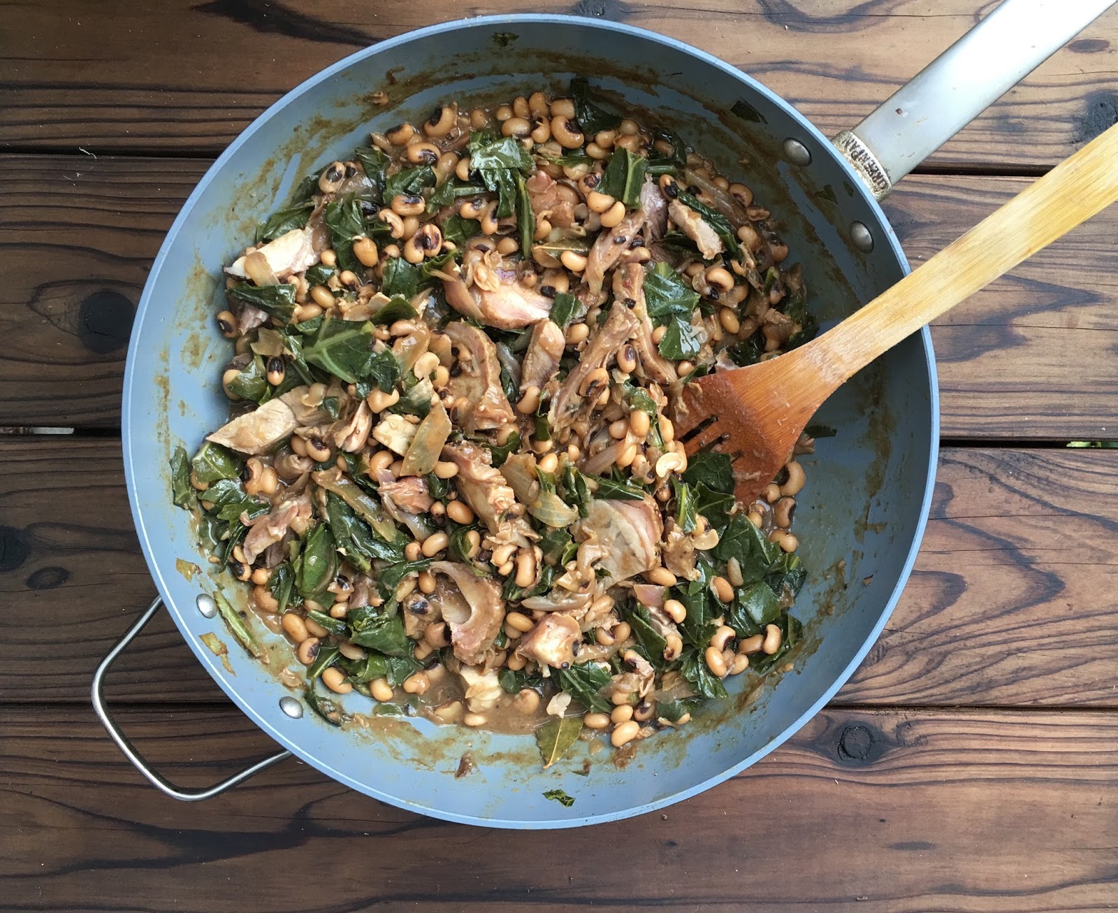Avanti Cafe Musings New Years Black Eyed Peas w/ Ham Hock & Collards Chef Mark Cleveland