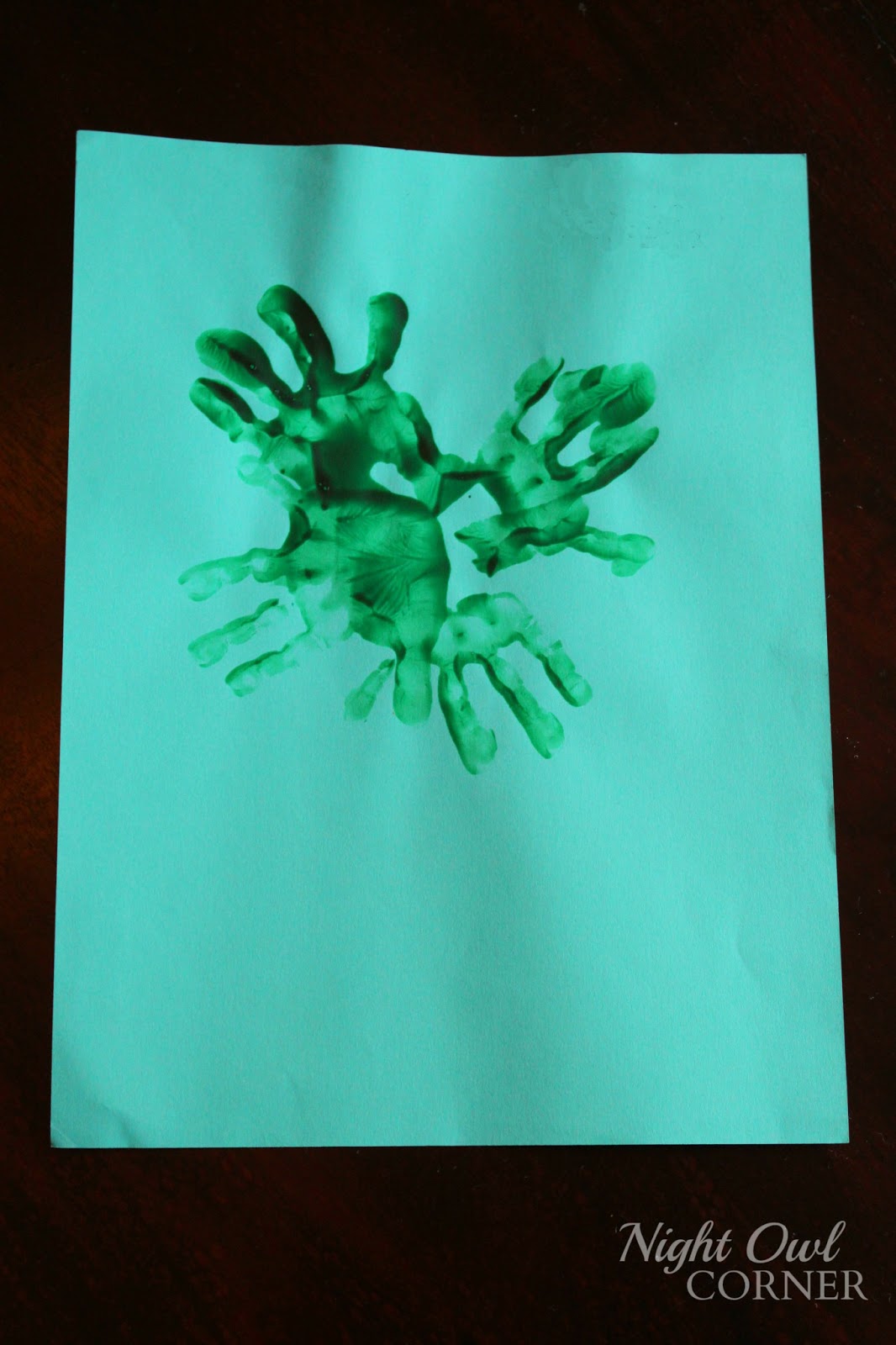 Night Owl Corner Handprint Shamrock