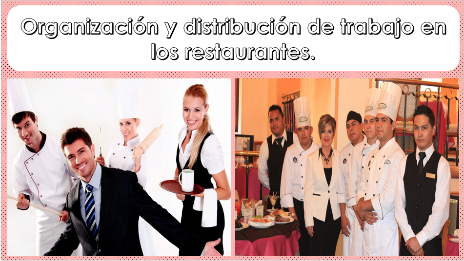 Técnicas de Restaurante ORGANIZACIÓN Y DISTRIBUCIÓN DE TRABAJO EN LOS