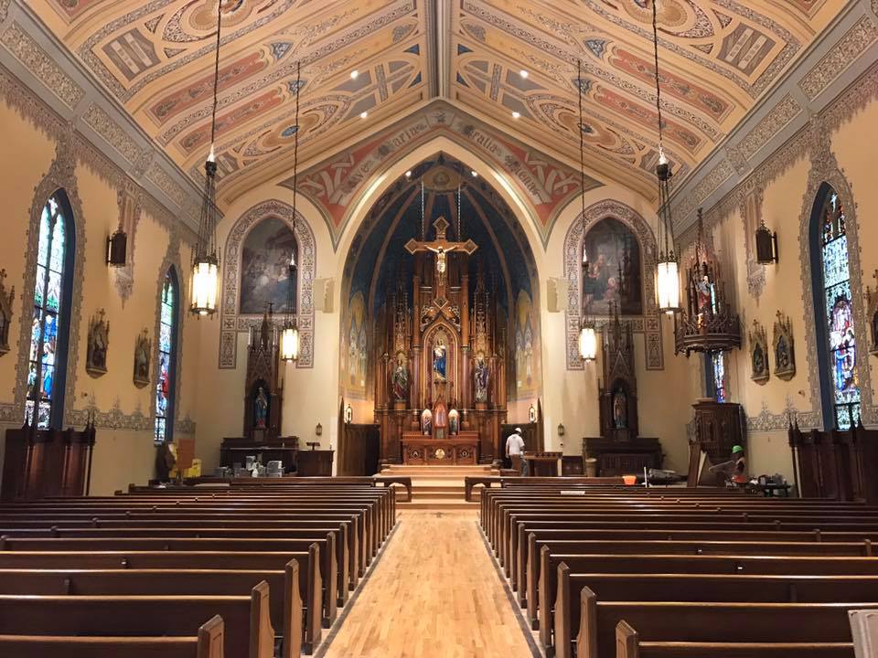 Before and After The Restoration of St. Mary's, German Village, in Columbus, Ohio Liturgical