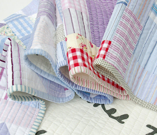 Worn and Washed Quilt - reclaimed shirt fabrics | Red Pepper Quilts