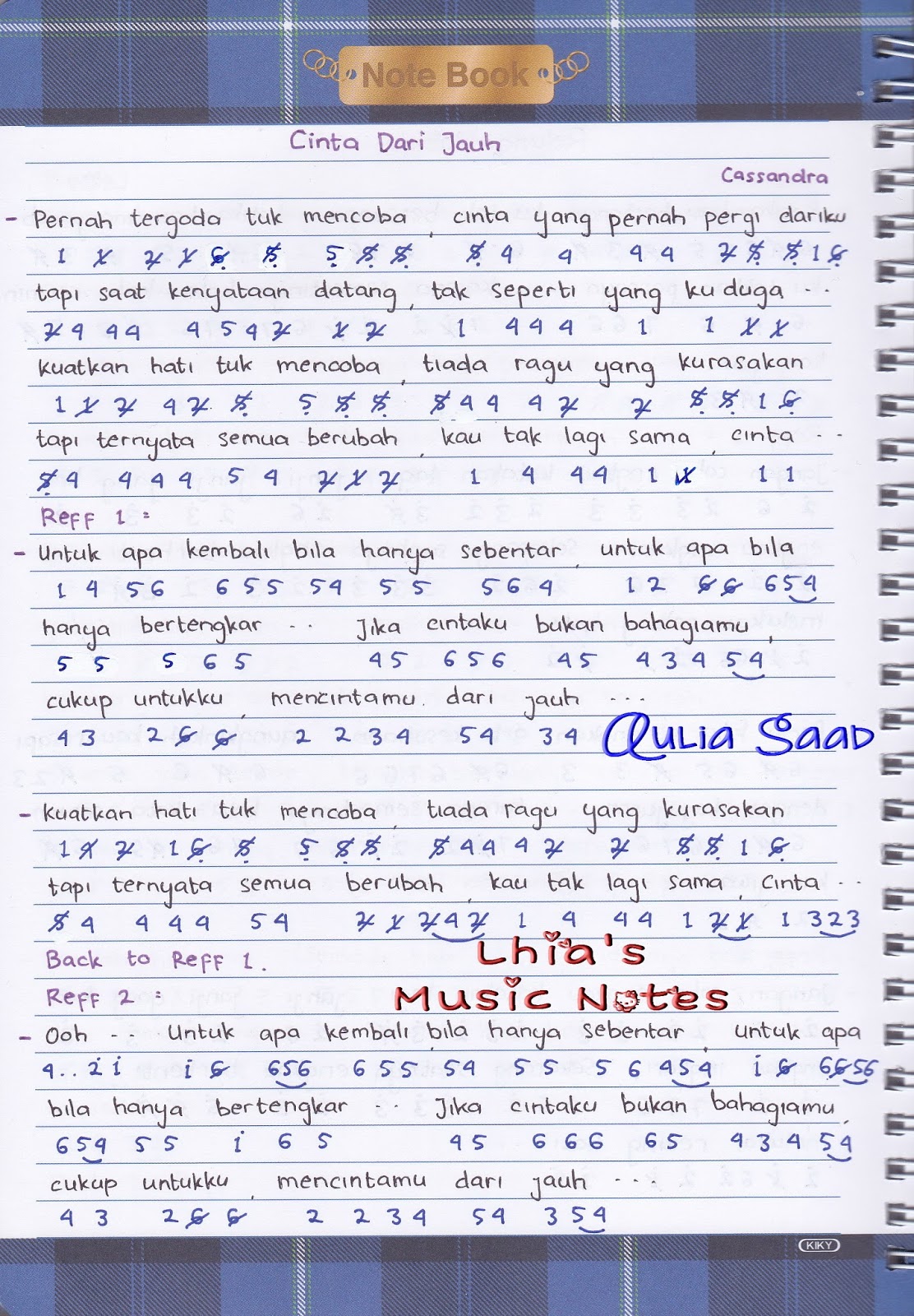 Lirik Cinta Jarak Jauh Cassandra Pantun Cinta