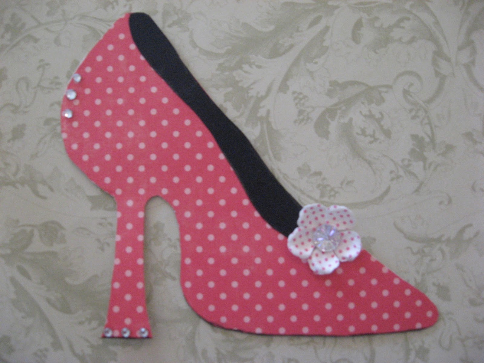 High Heel Shoe Template For Card