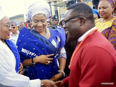 6 Photos: Aisha Buhari arrives Cross River State to flag off the 2016 Maternal and Child Health Week