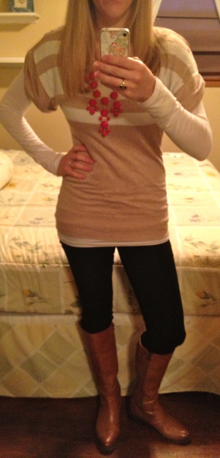 Beige and black