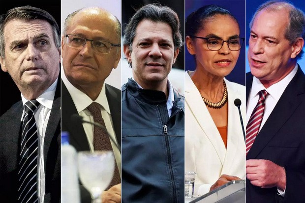Pesquisa Datafolha mostra Bolsonaro com 35%, Haddad com 22%, Ciro com 11%, Alckmin com 8% e Marina com 4%