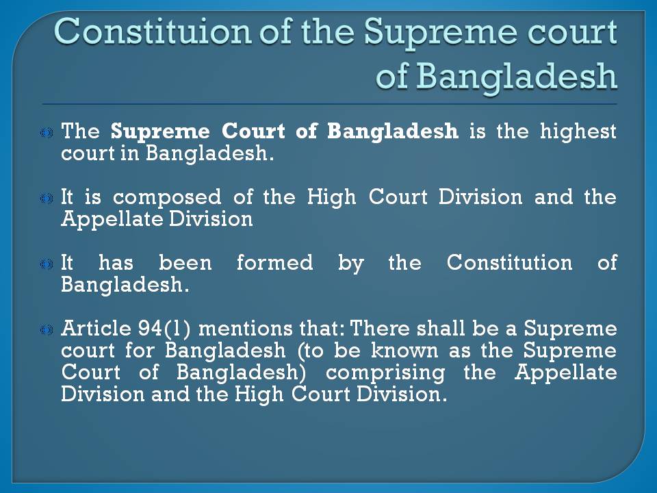 legal writing Supreme Court of Bangladesh