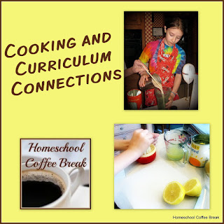 Cooking and Curriculum Connections on Homeschool Coffee Break @ kympossibleblog.blogspot.com - getting big kids into the kitchen for more than just raiding the cupboards has been a challenge since we have picky eaters and a general lack of enthusiasm for cooking. Here's some ideas that are working!