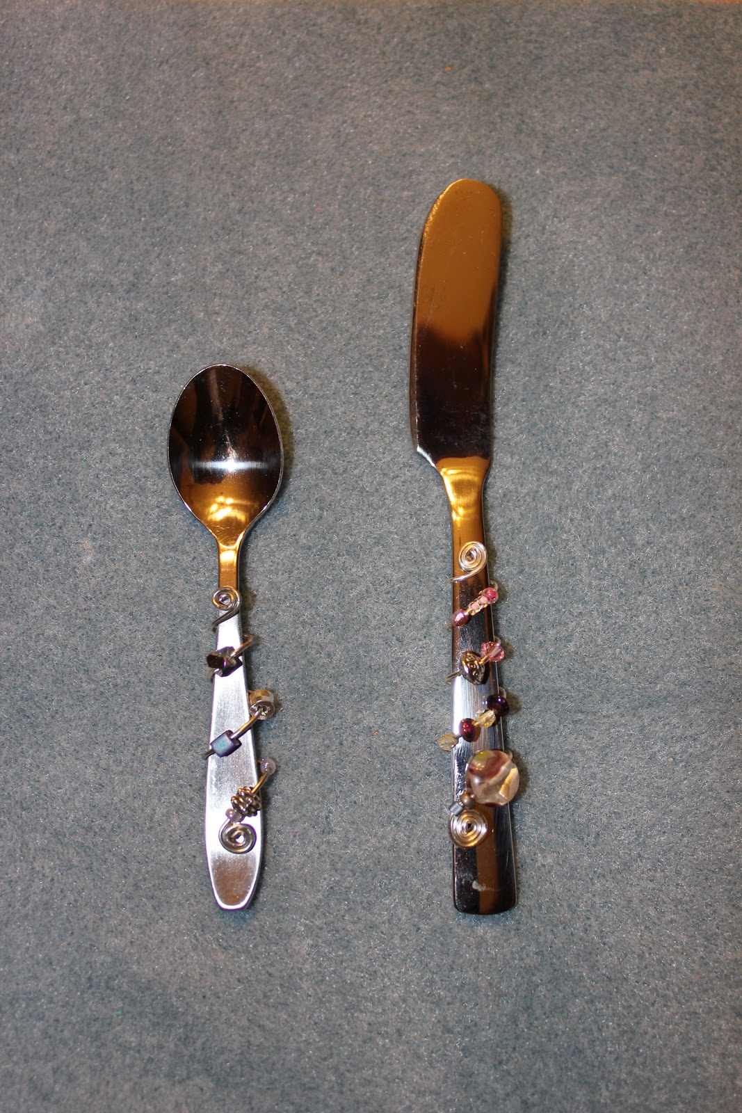 La Joie! Everyday Joy.... Beaded Jelly Spoon & Butter Knife