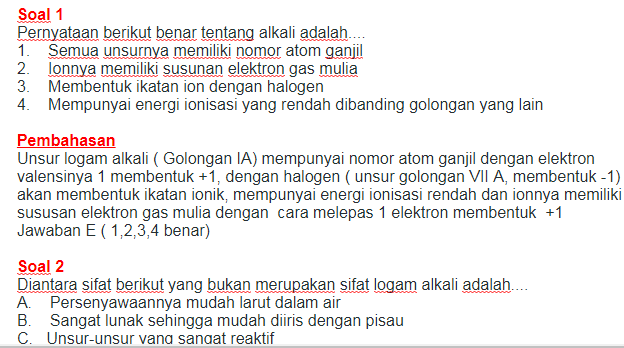 Contoh Soal Alkali Tanah Beserta Jawabannya Barisan Contoh Contoh Soal Alkali Tanah Beserta Jawabannya Barisan Contoh