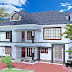 Floor plan and elevation of 5 bedroom 2568 sq-ft home