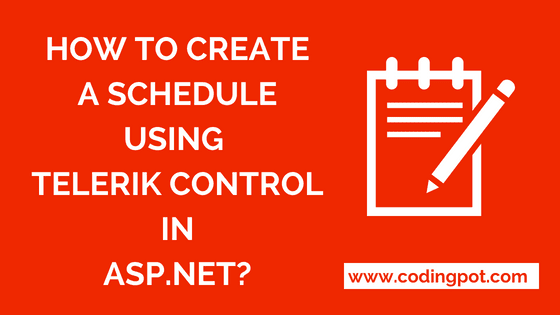 How to create a schedule using telerik control in asp.net?