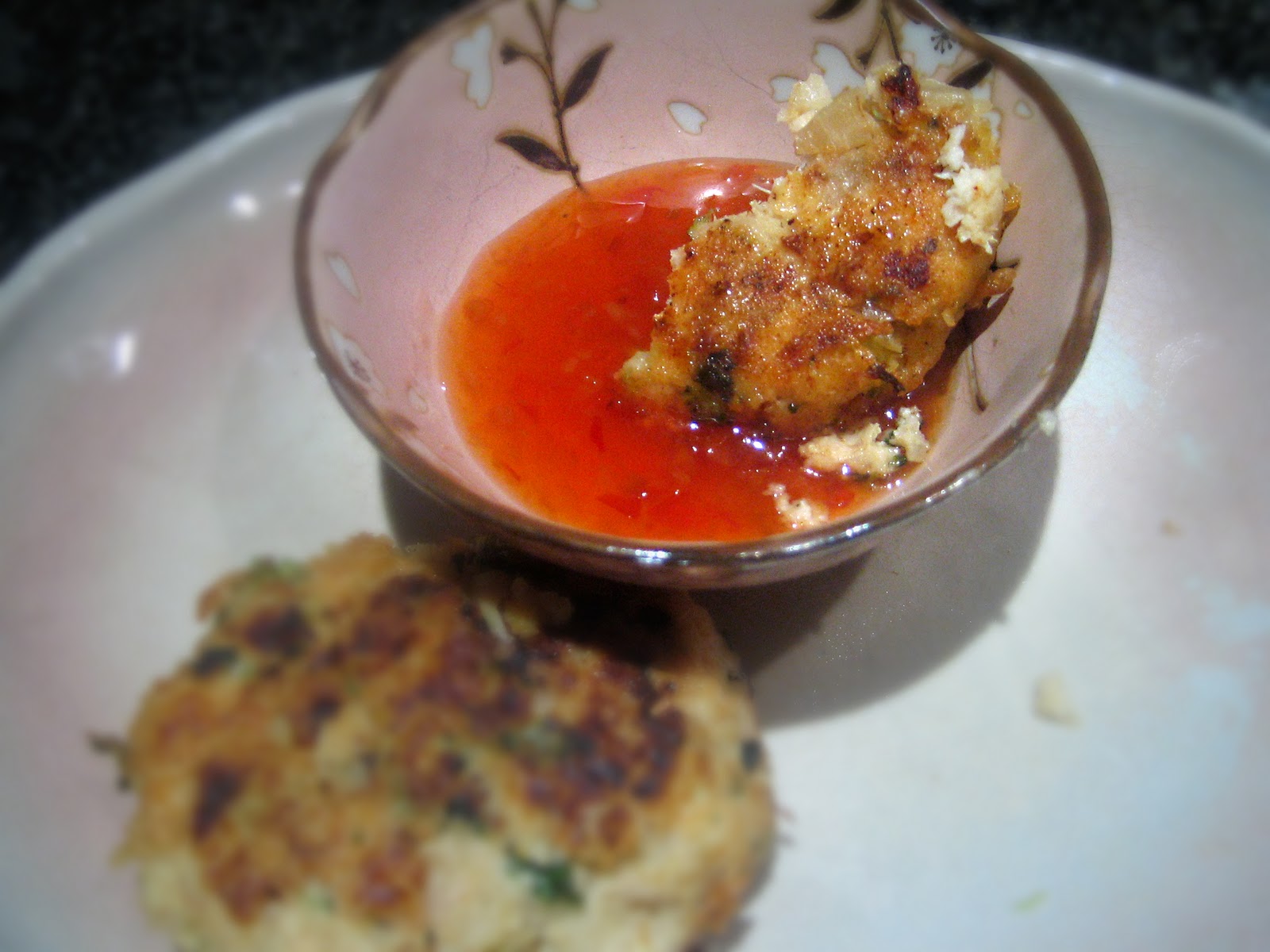 Delicious! Halibut cakes with raspberry and caper mayonnaise