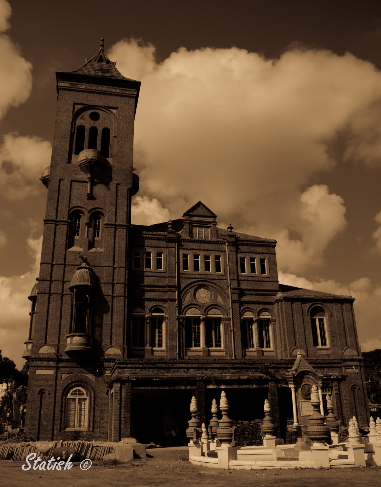 Black White Beginning Victoria Public Hall A k a Town Hall Central Madras