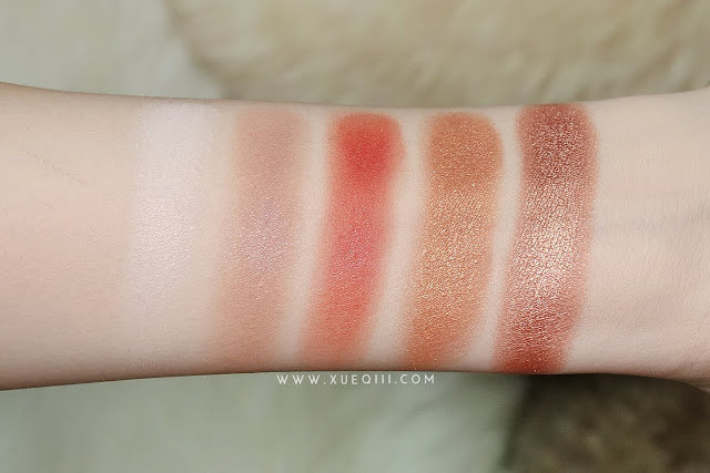Zoeva Caramel Melange Palette Swatches - Wax Paper, Universal Delight, Aftertaste, 182°C, Liquid Center