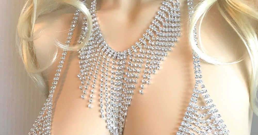 Галстук из кристаллов Ann Devine Sexy, серебристый ADR-020 - Ann Devine - Чокеры, ошейники - Купить