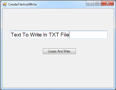 write in text file using c#