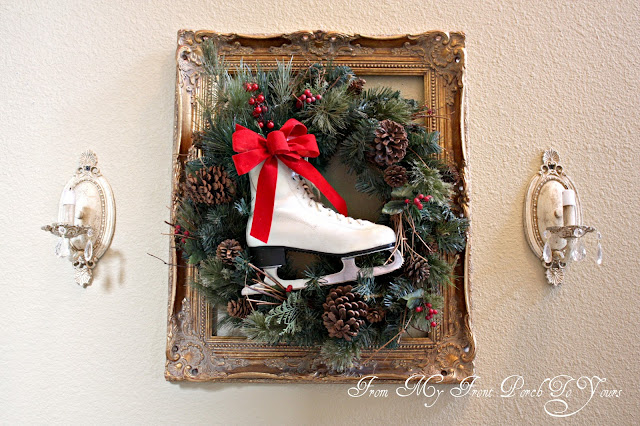 From My Front Porch To Yours: Quick Ice Skate Wreath Project