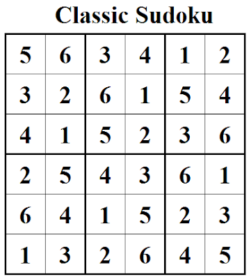 Classic Sudoku (Mini Sudoku Series #31) Solution