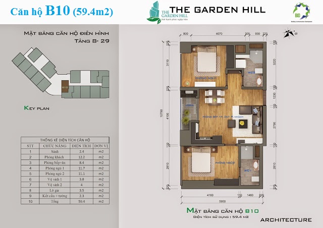 Thiết kế căn hộ B10 The Garden Hill