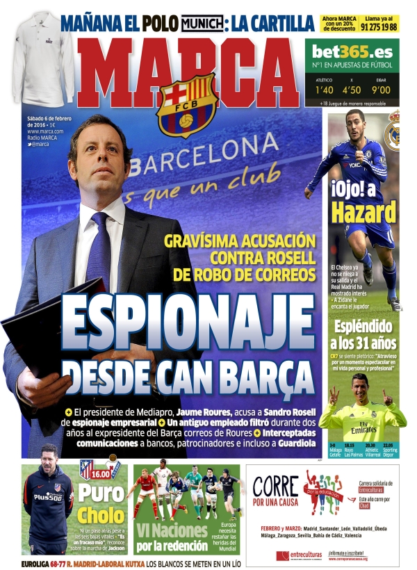 FC Barcelona, Marca: "Espionaje desde Can Barça"