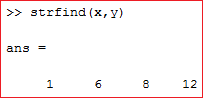 strfind strfind