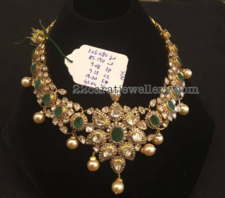 Pachi Emerald Necklace 105 Grams - Jewellery Designs