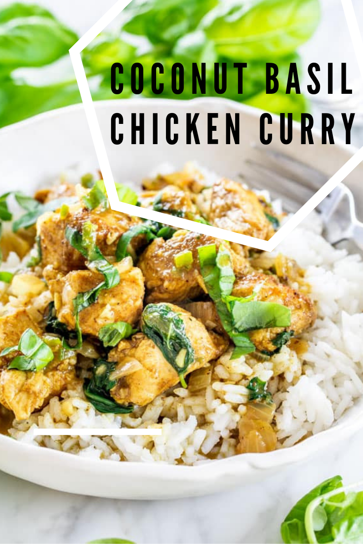 Coconut Basil Chicken Curry | Pin Pinterest