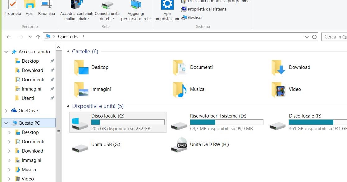 Come usare le cartelle in Windows 10, opzioni e visualizzazione file