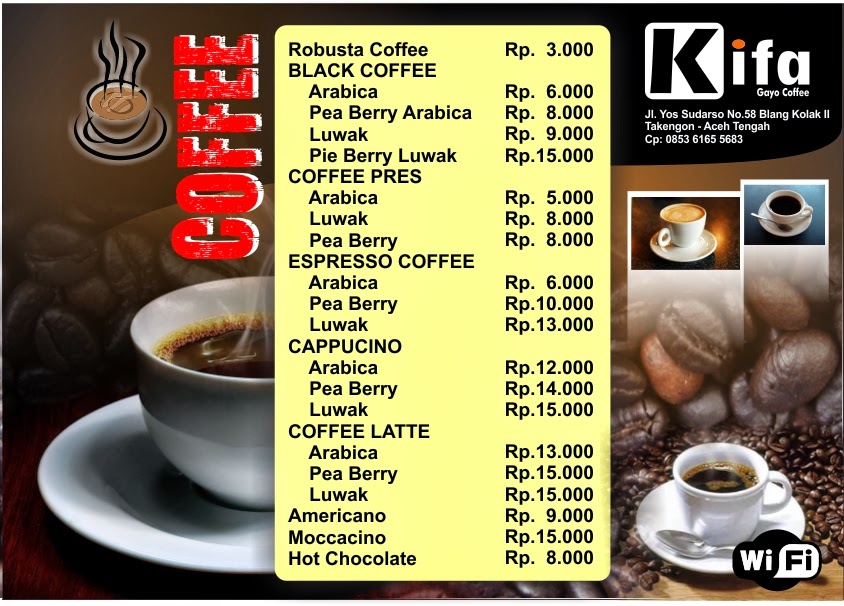 CONTOH DAFTAR MENU CAFE Corel Draw Files