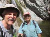 Dan Simpson and Michael Charters at Fish Canyon Falls, Angeles National Forest, March 13, 2015