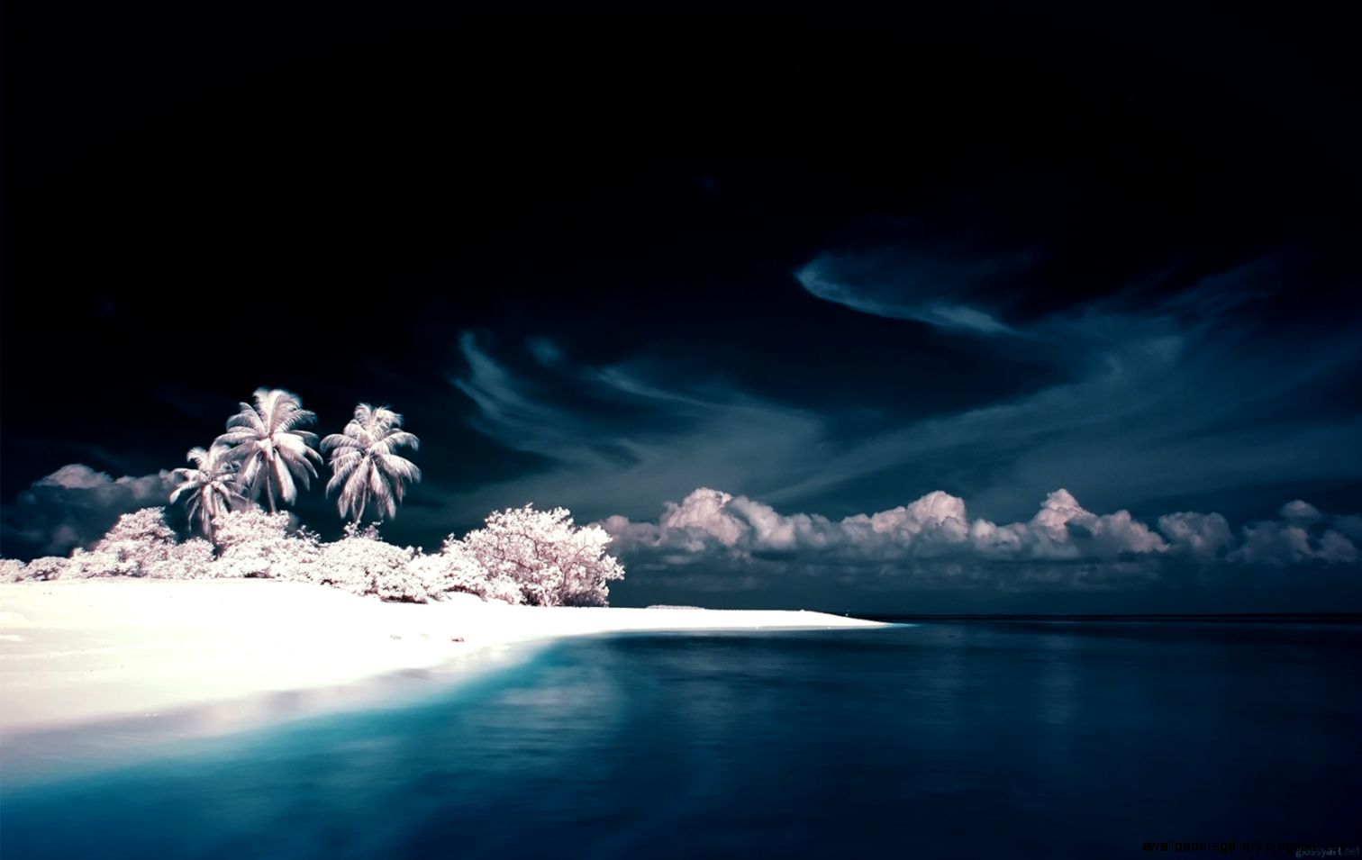 black sky white beach view nature hd background wallpapers