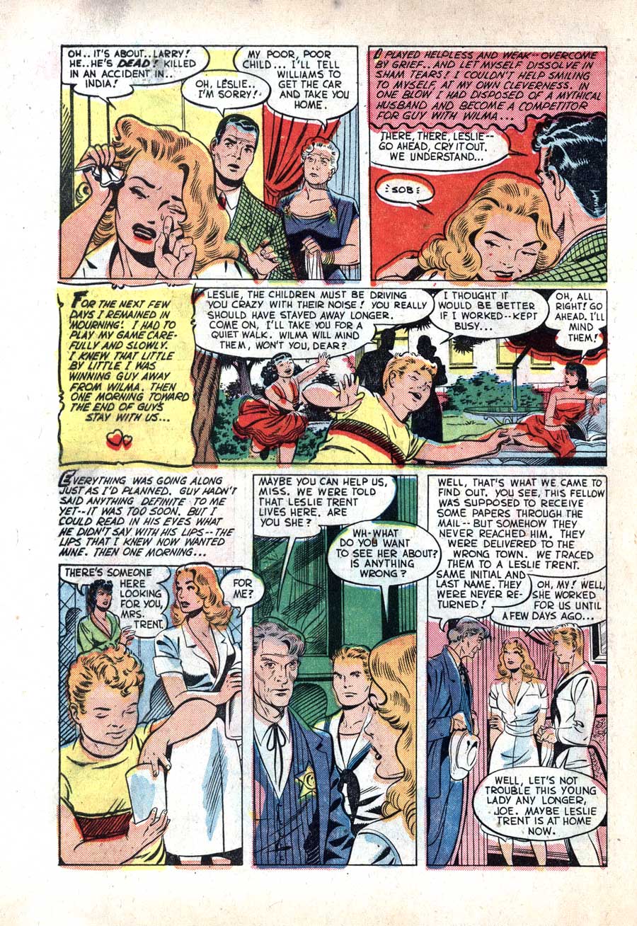 Wartime Romances #1 st. john 1950s golden age romance comic book page by Matt Baker