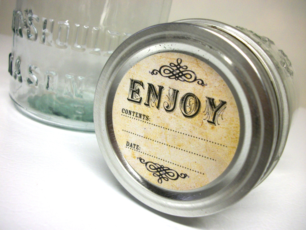 Colorful Adhesive Canning Jar Labels: New labels in my etsy shop!