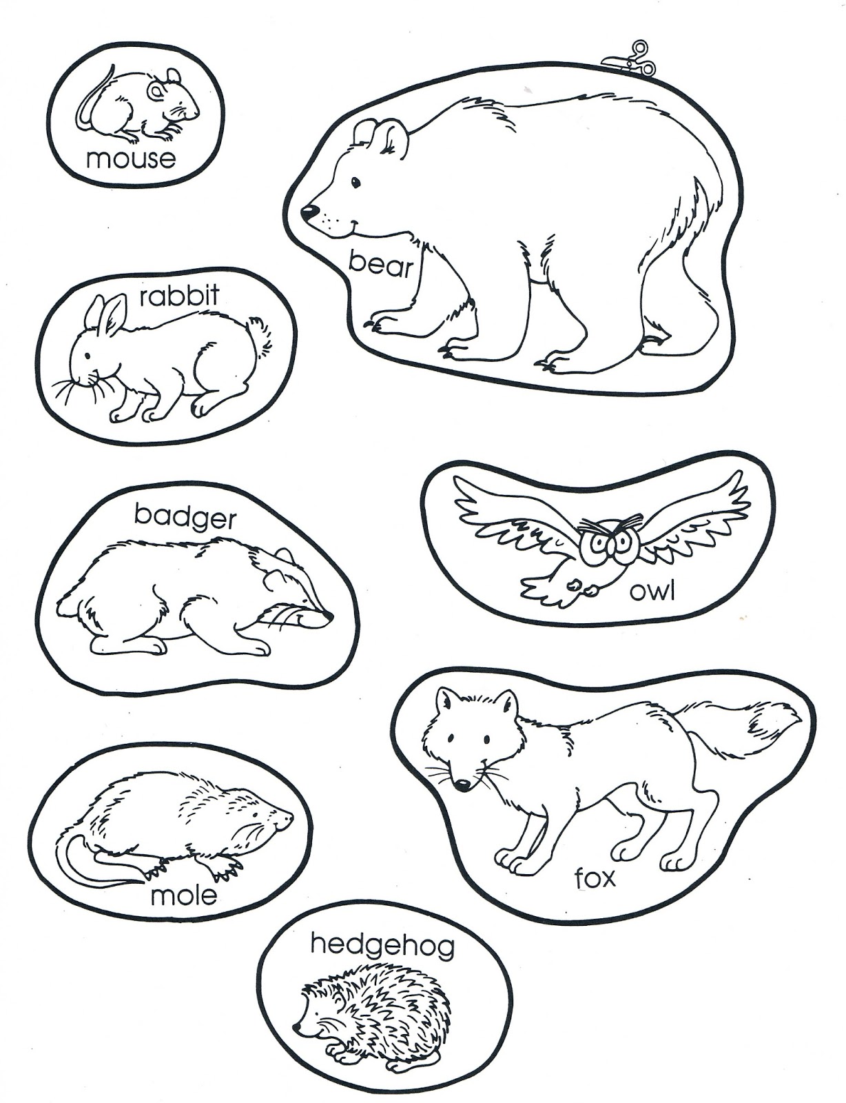 The Mitten Characters Free Printables Printable Templates