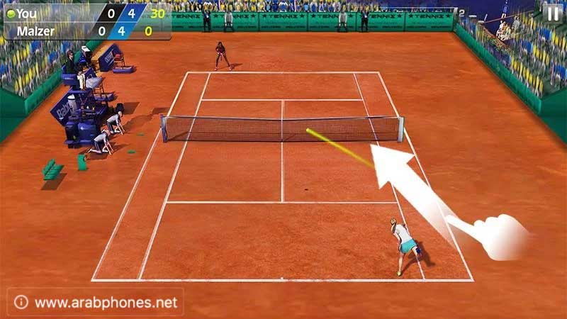 لعبة Tennis 3D مهكرة للأندرويد