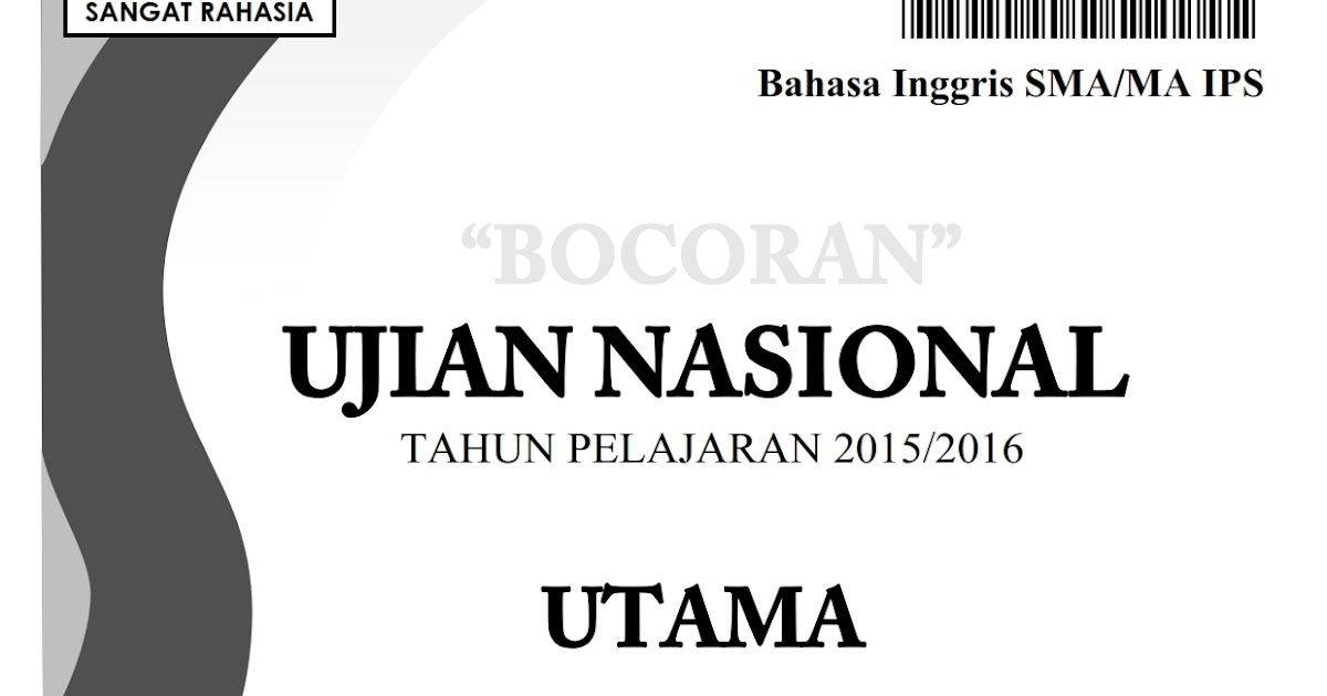 soal un bahasa inggris sma 2016 soal un bahasa inggris sma 2016